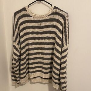 Striped Gray and Cream Gillian Stevens